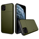 Shockproof Rugged Armor Protective Case with Card Slot for iPhone 11 Pro(Army Green)