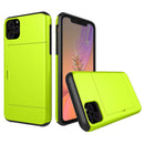 Shockproof Rugged Armor Protective Case with Card Slot for iPhone 11 Pro(Green)