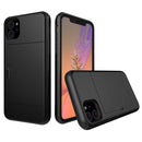 Shockproof Rugged Armor Protective Case with Card Slot for iPhone 11(Black)