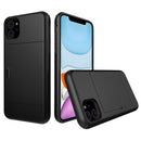 Shockproof Rugged Armor Protective Case with Card Slot for iPhone 11(Black)