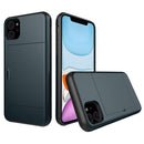 Shockproof Rugged Armor Protective Case with Card Slot for iPhone 11(Navy Blue)