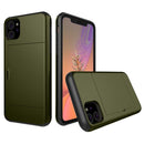 Shockproof Rugged Armor Protective Case with Card Slot for iPhone 11(Army Green)