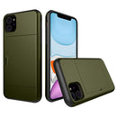 Shockproof Rugged Armor Protective Case with Card Slot for iPhone 11(Army Green)