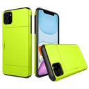 Shockproof Rugged Armor Protective Case with Card Slot for iPhone 11(Green)