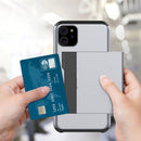 Shockproof Rugged Armor Protective Case with Card Slot for iPhone 11(Rose Gold)