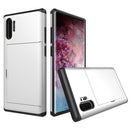 Shockproof Rugged Armor Protective Case with Card Slot for Galaxy Note 10 Pro / Note 10+(White)