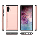 Shockproof Rugged Armor Protective Case with Card Slot for Galaxy Note 10 Pro / Note 10+(White)