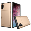Shockproof Rugged Armor Protective Case with Card Slot for Galaxy Note 10 Pro / Note 10+(Gold)