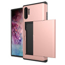 Shockproof Rugged Armor Protective Case with Card Slot for Galaxy Note 10 Pro / Note 10+(Gold)
