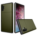 Shockproof Rugged Armor Protective Case with Card Slot for Galaxy Note 10 Pro(Army Green)