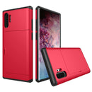 Shockproof Rugged Armor Protective Case with Card Slot for Galaxy Note 10 Pro / Note 10+(Red)