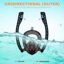 Water Sports Diving Equipment Full Dry Silicone Diving Mask Swimming Glasses for GoPro HERO10 Black / HERO9 Black / HERO8 Black / HERO7 /6 /5 /5 Session /4 Session /4 /3+ /3 /2 /1, Insta360 ONE R, DJI ... ion and Other Action Cameras, Size:S/M(Black Blue)