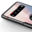 Transparent TPU Protective Case with 360 Degree Magnetic Rotation Holder For Galaxy S10 5G(Black)