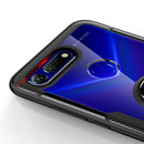 Shockproof Transparent Protective Case with 360 Degree Magnetic Rotation Holder For Huawei Honor View 20(Black)