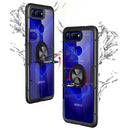 Shockproof Transparent Protective Case with 360 Degree Magnetic Rotation Holder For Huawei Honor View 20(Black)