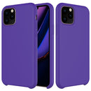 Solid Color Liquid Silicone Shockproof Case For iPhone 11 Pro(Purple)