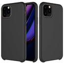 Solid Color Liquid Silicone Shockproof Case For iPhone 11 Pro(Black)