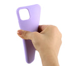 For iPhone 11 Pro Solid Color Liquid Silicone Shockproof Case (Light Purple)
