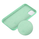 For iPhone 11 Solid Color Liquid Silicone Shockproof Case (Blue Green)