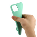 For iPhone 11 Solid Color Liquid Silicone Shockproof Case (Blue Green)