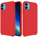 Solid Color Liquid Silicone Shockproof Case For iPhone 11(Red)
