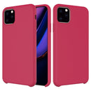 Solid Color Liquid Silicone Shockproof Case For iPhone 11 Pro Max(Rose Red)