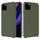 Solid Color Liquid Silicone Shockproof Case For iPhone 11 Pro Max(Army Green)