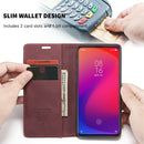 CaseMe-013 Multi-functional Retro Frosted Horizontal Flip Leather Case with Card Slot & Holder & Wallet For Xiaomi Mi 9T Pro / Redmi K20 Pro / Xiaomi Mi 9T / Redmi K20(Wine Red)