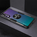 Scratchproof TPU + Acrylic Ring Bracket Protective Case For Huawei P20 Pro(Black)