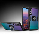 Scratchproof TPU + Acrylic Ring Bracket Protective Case For Huawei P20 Pro(Black)
