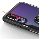 Scratchproof TPU + Acrylic Ring Bracket Protective Case For Huawei P20 Pro(Navy Blue)