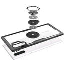 Scratchproof TPU + Acrylic Ring Bracket Protective Case For Galaxy Note 10+(Navy Blue)