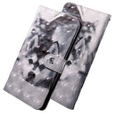 3D Painting Pattern Coloured Drawing Horizontal Flip TPU + PU Leather Case with Holder & Card Slots & Wallet for Huawei Y6 2018 (Husky)