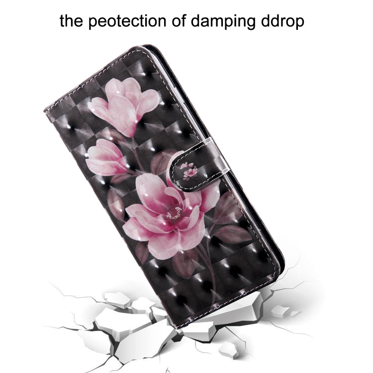 3D Painting Pattern Coloured Drawing Horizontal Flip TPU + PU Leather Case with Holder & Card Slots & Wallet for Huawei Y6 2018 (Pink Flower)