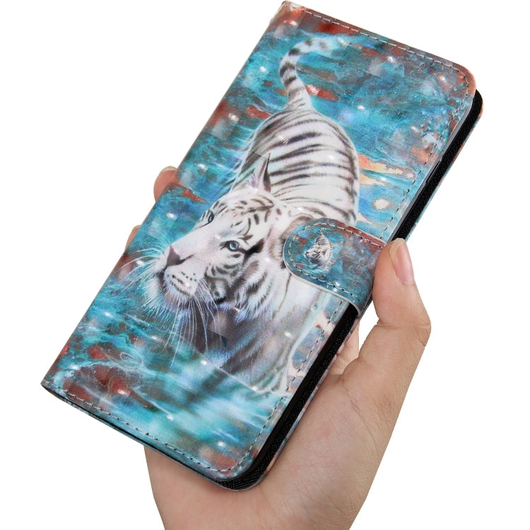 3D Painting Pattern Coloured Drawing Horizontal Flip TPU + PU Leather Case with Holder & Card Slots & Wallet for Huawei Y6 2018 (Tiger)