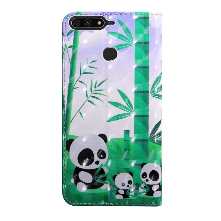 3D Painting Pattern Coloured Drawing Horizontal Flip TPU + PU Leather Case with Holder & Card Slots & Wallet for Huawei Y6 2018(Bamboo Panda)