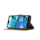 Wind Chime Owl Embossing Pattern Horizontal Flip Leather Case with Holder & Card Slots & Wallet For Nokia 7.1(Gold)
