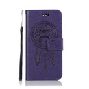 Wind Chime Owl Embossing Pattern Horizontal Flip Leather Case with Holder & Card Slots & Wallet For Nokia 7.1(Purple)