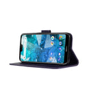 Wind Chime Owl Embossing Pattern Horizontal Flip Leather Case with Holder & Card Slots & Wallet For Nokia 7.1(Purple)