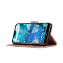Wind Chime Owl Embossing Pattern Horizontal Flip Leather Case with Holder & Card Slots & Wallet For Nokia 7.1(Rose Gold)