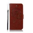 Wind Chime Owl Embossing Pattern Horizontal Flip Leather Case with Holder & Card Slots & Wallet For Nokia 7.1(Brown)