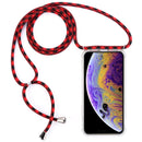 Four-Corner Anti-Fall Trasparent TPU Mobile Phone Case With Lanyard for iPhone X / XS(White)