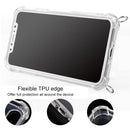 Four-Corner Anti-Fall Transparent TPU Mobile Phone Case With Lanyard for iPhone X / XS(Green Beige Black)