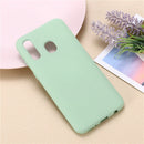 Solid Color Liquid Silicone Dropproof Full Coverage Protective Case for Galaxy A20 / A30(Green)