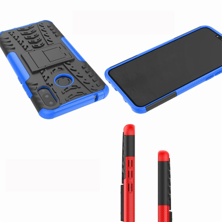 Tire Texture TPU+PC Shockproof Protective Case with Holder for Huawei Nova 3i(Red)
