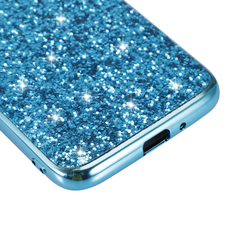 Plating Glittery Powder Shockproof TPU Case For Motorola Moto G7 Play(Gold)