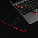 Ultra-Thin Angular Frame Magnetic Absorption Double-Sided Tempered Glass Shell for iPhone XR(Red)