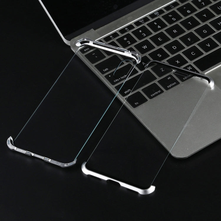 Ultra-Thin Angular Frame Magnetic Absorption Double-Sided Tempered Glass Shell for iPhone XR(Silver)