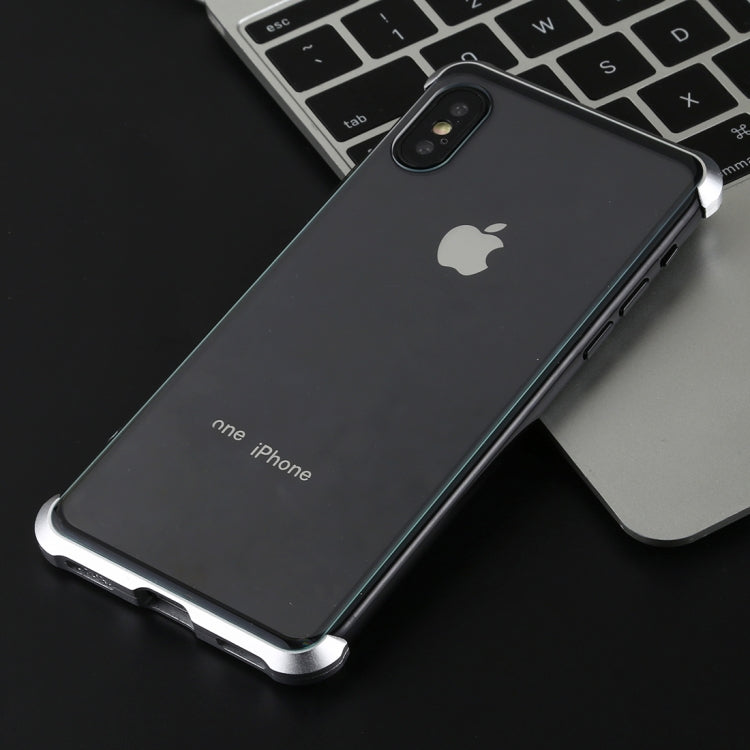 Ultra-Thin Angular Frame Magnetic Absorption Double-Sided Tempered Glass Shell for iPhone XR(Silver)