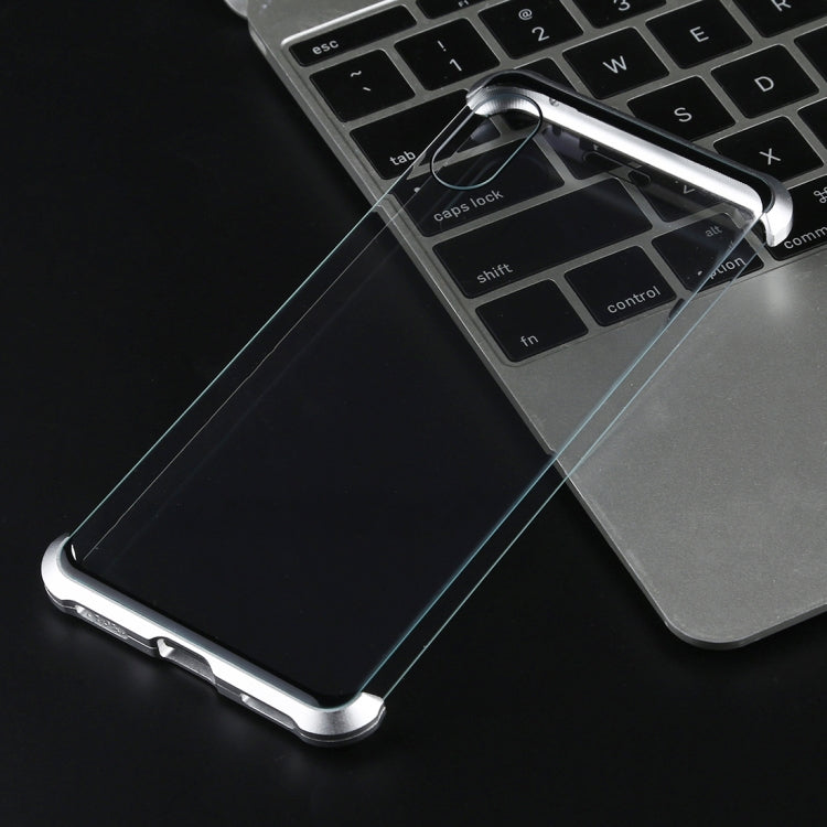 Ultra-Thin Angular Frame Magnetic Absorption Double-Sided Tempered Glass Shell for iPhone XS Max (Silver)